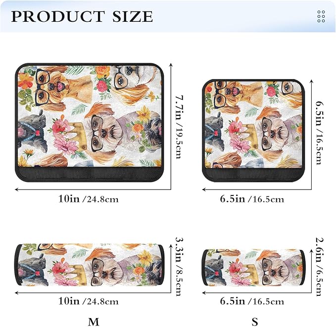 Pack of 2 Watercolor Cute Funny Dogs Seat Belt Covers Cute Car Seat Strap Pads Car Seat Straps Shoulder Pads Protect Your Neck and Shoulder