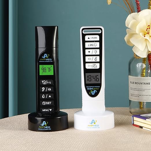 Amplim Bundle - Amplim Non-Contact Touchless Infrared Digital Forehead Thermometer for Adults and Baby Hospital Medical Grade No Touch (Pack of 3)