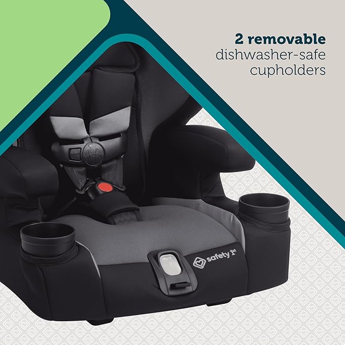 Safety 1st Boost-and-Go Essential 3-in-1 Booster Car Seat, Highback & Backless Modes, Lightweight, Easy Install, Labrador II