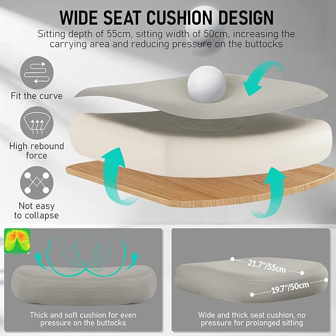 High Back Ergonomic Office Chair, Breathable Mesh Desk Chair with Lumbar Support, Adjustable Headrest, Flip-up Armrests, Computer Gaming Chair