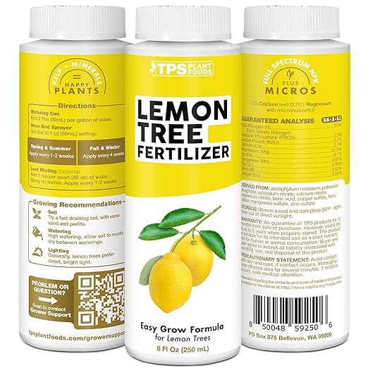 Lemon Tree Fertilizer, Complete Lemon Tree Plant Food, 8 oz (250mL)