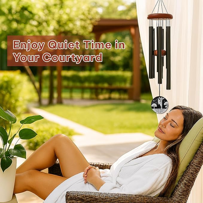 Personalized Lineman Memorial Wind Chime – “in Loving Memory of” Custom Name & Years – Sympathy Gift for Utility Worker Families – Memorial Windchimes for Loss of Loved One – Garden Remembrance Décor