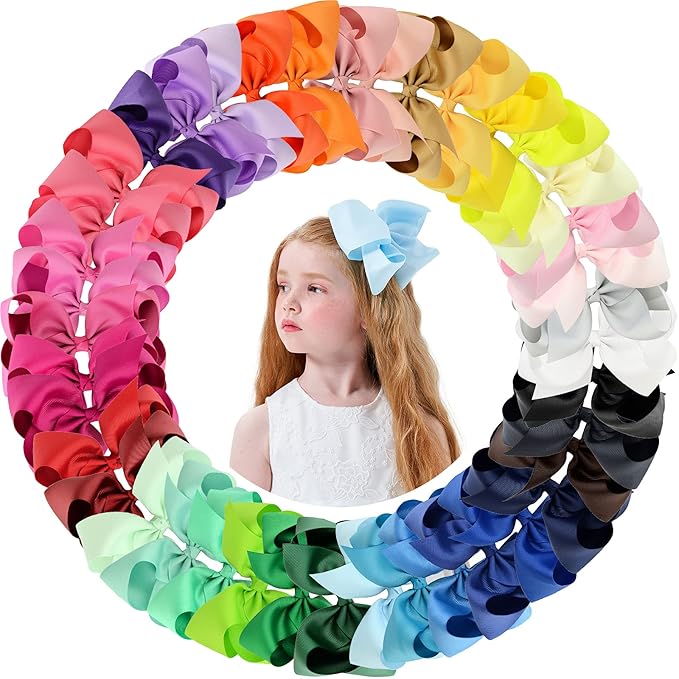 Girl Bows Hair Clip Big Hair Bows Clips for Little Girl Hair Accessories 40 Colors