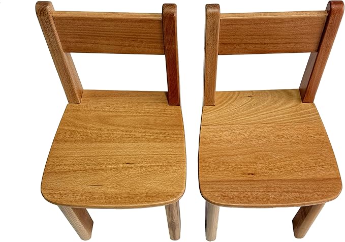 Pure Wood Solid Wood Children Chair for Kids, Kindergarten and Kids' Home Furniture-White(2 Same Chairs)
