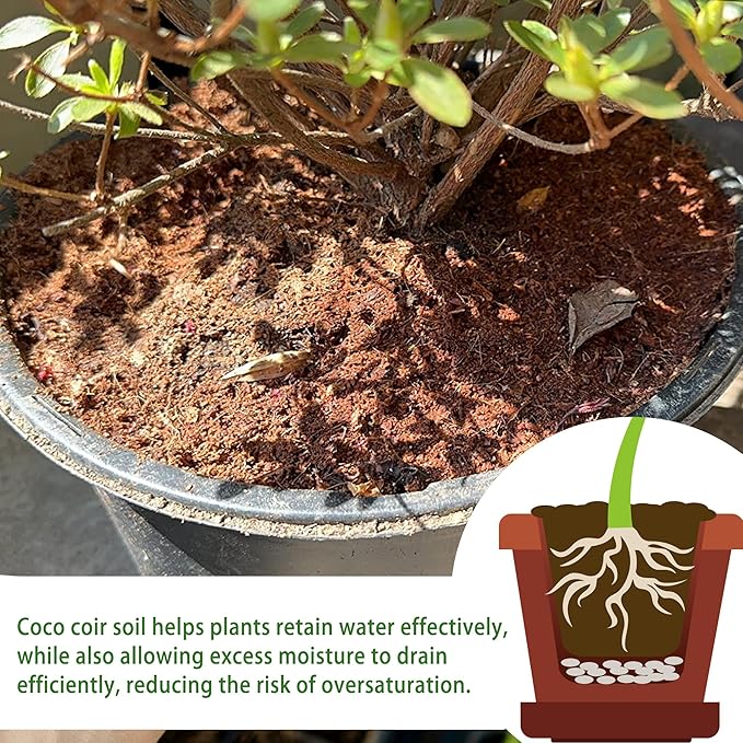 Coco Coir Brick - 4 Pack Coconut Soil - Low EC & PH Balance - High Expansion - Renewable Coco Fiber for Herbs & Flowers