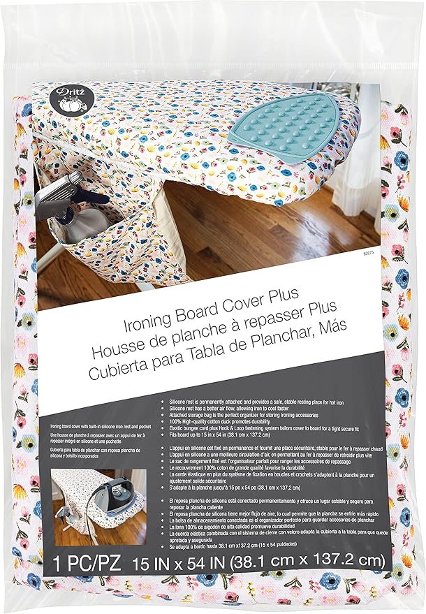 Dritz Clothing Care 82675 Ironing Board Cover Plus, 54 x 15-Inch