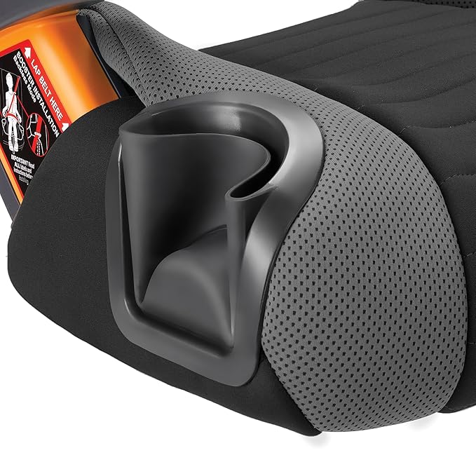 Chicco GoFit Backless Booster Car Seat Without Latch Attachment, Travel Booster Seat for Car, Portable Car Booster Seat for Children 40-110 lbs., Shark/Black/Grey