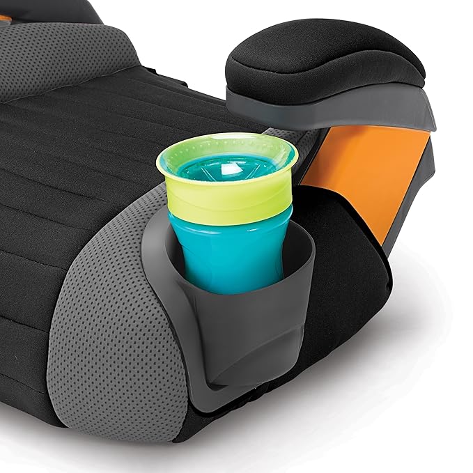 Chicco GoFit Backless Booster Car Seat Without Latch Attachment, Travel Booster Seat for Car, Portable Car Booster Seat for Children 40-110 lbs., Shark/Black/Grey