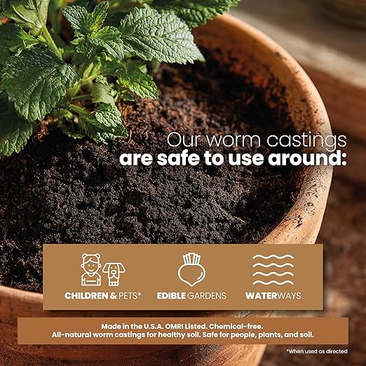 Soil Seed & Water Mikey’s Worm Poop – Organic Dairy Vermicompost Fertilizer Worm Castings for Gardens, Potted Plants & Soil Health - Superior to Standard Compost - OMRI Listed Organic Fertilizer