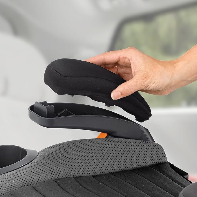 Chicco GoFit Backless Booster Car Seat Without Latch Attachment, Travel Booster Seat for Car, Portable Car Booster Seat for Children 40-110 lbs., Shark/Black/Grey