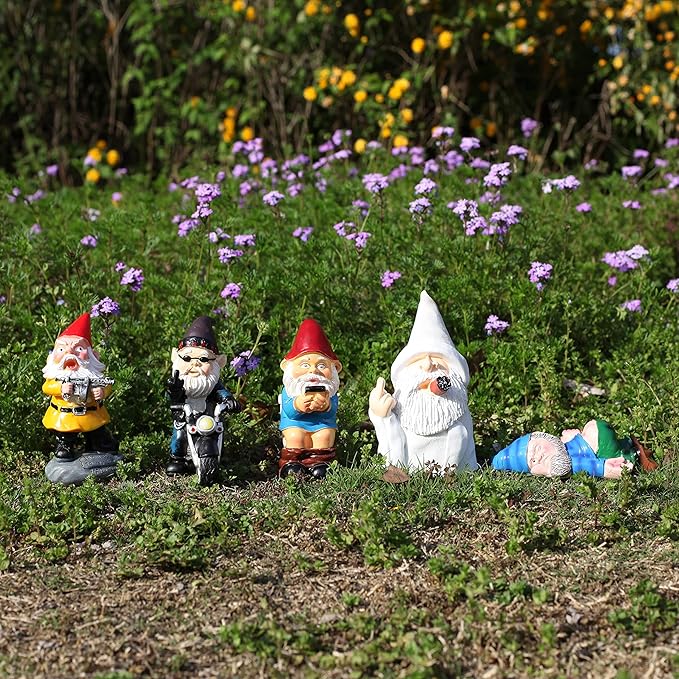 Garden Gnome Statue, Naughty Funny Toilet Gnome, Outdoor Indoor Decoration, Lawn Statue, Patio Porch Decoration, Gift