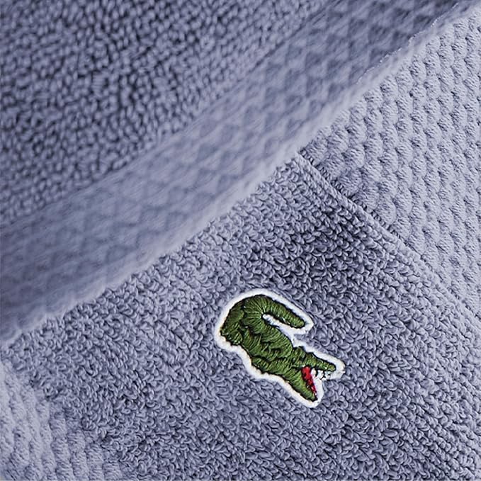 Lacoste Heritage Supima Cotton 6-Piece Towel Set, 2 Bath Towels, 2 Hand Towels
