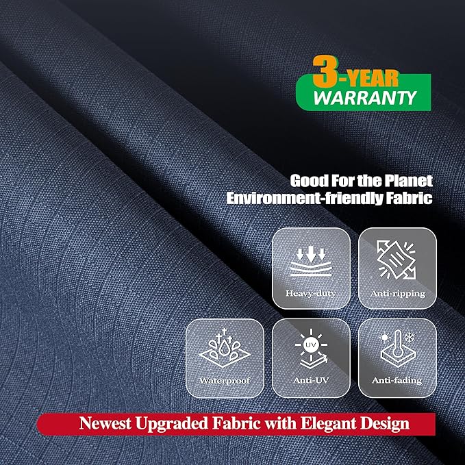F&J Outdoors Patio Chair Covers Waterproof UV Resistant Heavy Duty Outdoor Lounge Chair Adirondack Chair Cover, Grey, 33" W x 34" D x 32" H