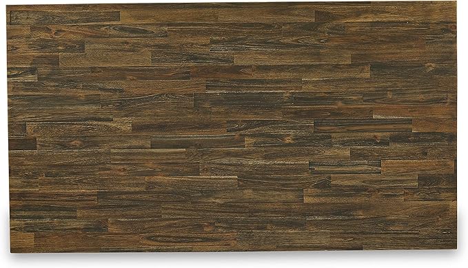 East West Furniture V777VE703-5 5 Piece Dinette Set for 4 Includes a Rectangle Dining Room Table with V-Legs and 4 Brown Linen Fabric Upholstered Parson Chairs, 40x72 Inch, Multi-Color