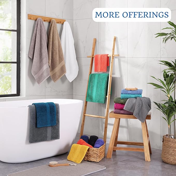 LANE LINEN 100% Pure Cotton Bath Sheets 2 Pack
