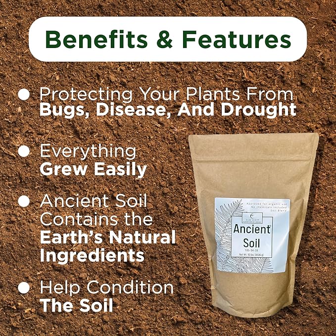 Elm Dirt Premium Ancient Soil for All Plants - Organic for Outdoor & Indoor Use | Garden Soil for Plant Nutrients Growth & Protect From Bugs - Roots Organic, 10lbs