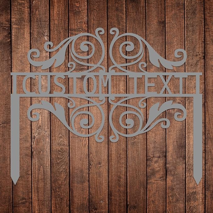 Personalized Metal Garden Sign with Stake, Custom Garden Decor for Outdoor, Custom Family Name Sign, Patio Decorations, Lawn Art, Farmhouse Decorative, Welcome Garden Sign, Housewarming Gift